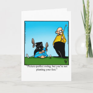 Funny Golf Humour Blank Greeting Card