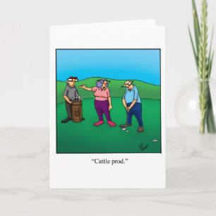 Funny Golf Humour Blank Greeting Card