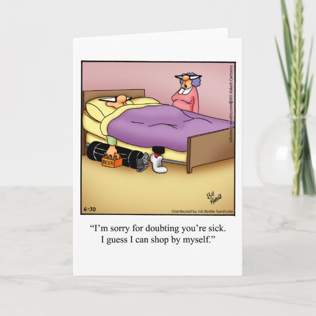 Funny Golf Humour Blank Greeting card (Front)