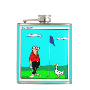 Funny Golf Humour Flask Gift