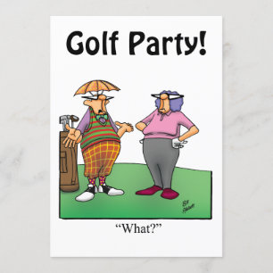 Funny Golf Humour Party Invitations
