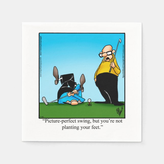 Funny Golf Humour Party Napkins  (Front)