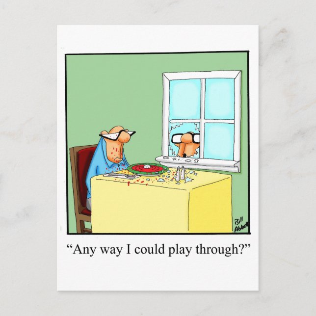 Funny Golf Humour Postcard (Front)