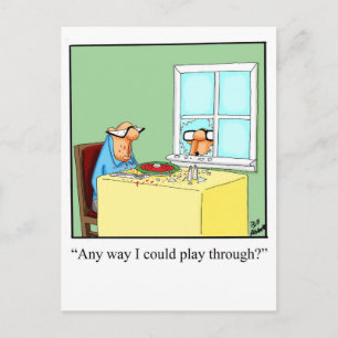 Funny Golf Humour Postcard