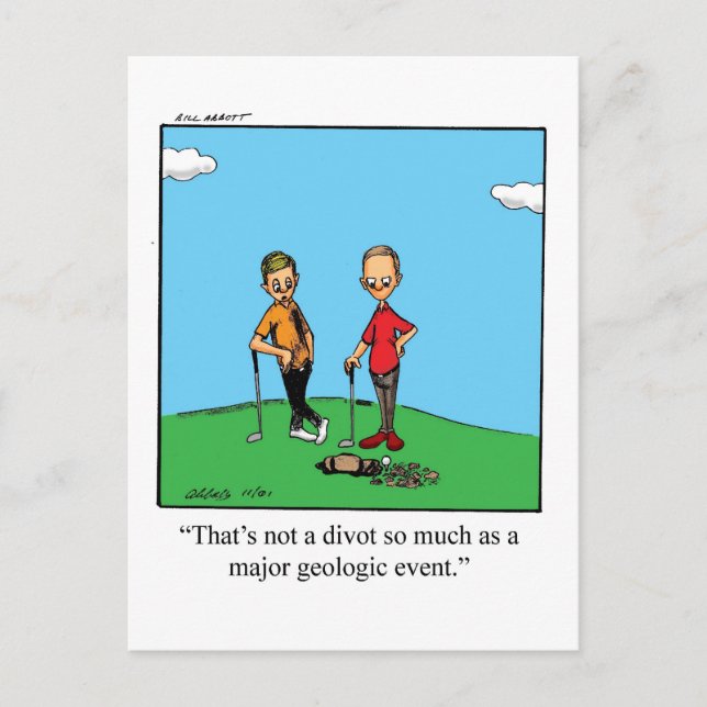 Funny Golf Humour Postcard (Front)