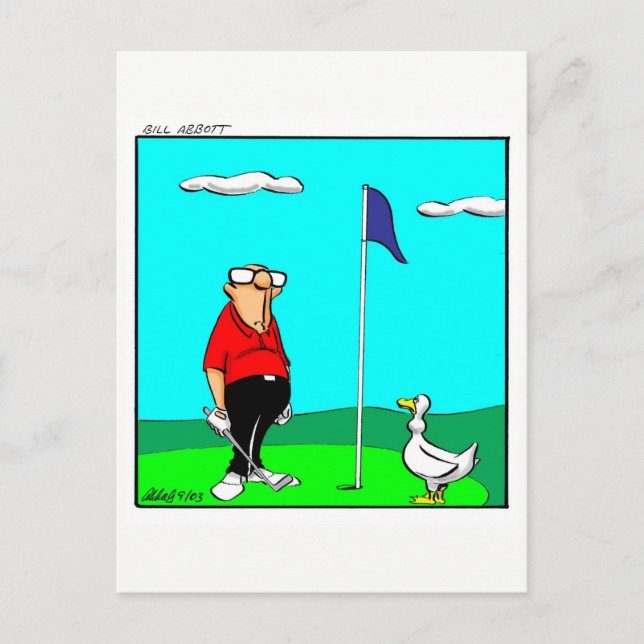 Funny Golf Humour Postcard (Front)