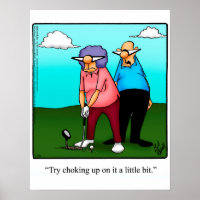 Funny Golf Humour Poster Gift