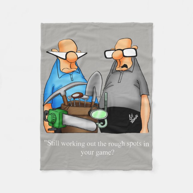 Funny Golf Humour Throw Blanket Gift (Front)