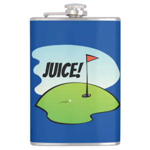 Funny Golf Juice Birdy Celebration Modern Hip Flask