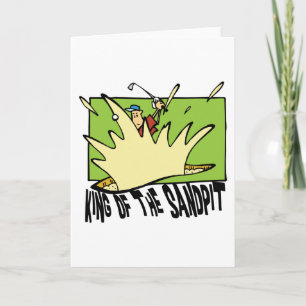 Funny Golf King of The Sandpit Holiday Card