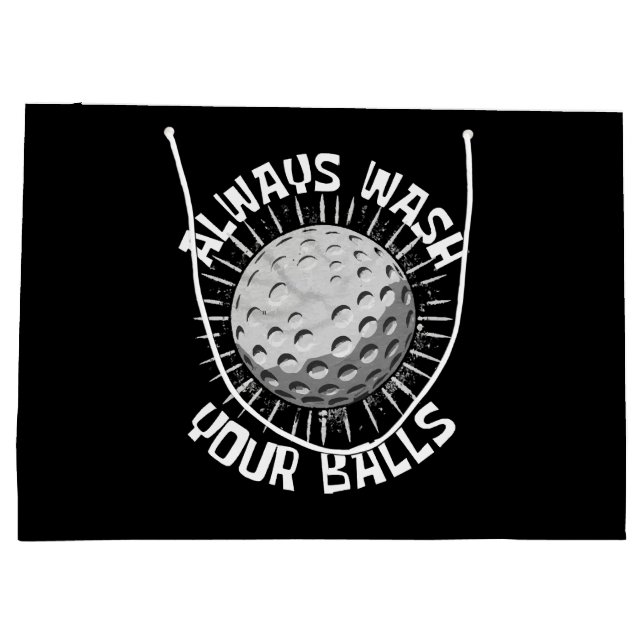 Funny-golf Large Gift Bag (Back)