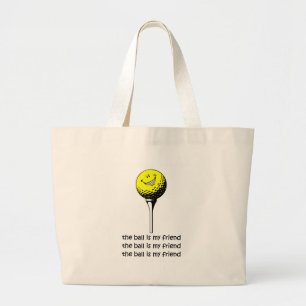 Funny golf large tote bag