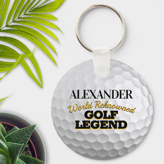 Funny Golf Legend Golf Ball Personalised Key Ring