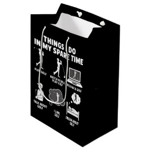 Funny Golf Lover Coach Gifts Dad Grandpa Golfer Medium Gift Bag