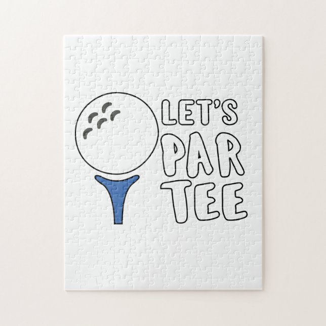 Funny Golf Lover Gift Let's Par Tee Golf Gift Jigsaw Puzzle (Vertical)