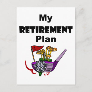 Funny Golf My Retirement Plan Design Postcard