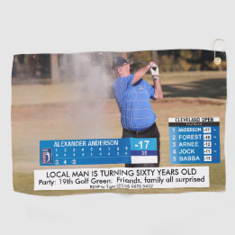 Funny Golf News ️♂ 40th 50th 60th Men Birthday Golf Towel