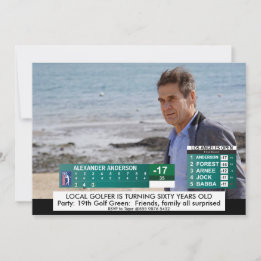 Funny Golf News ️♂ 40th 50th 60th Men's Birthday Invitation