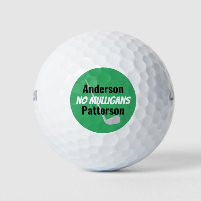 Funny Golf Nickname and Real Name Golf Balls (Front)