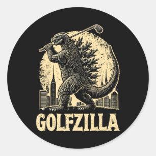 Funny Golf Novelty Men Women Kids Funny Golfing  Classic Round Sticker