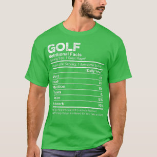 Funny Golf Nutrition Facts Player Men Women Kids T-Shirt