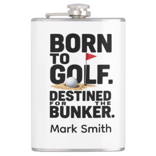 Funny Golf Obsession Quote for Golf Addicts Hip Flask