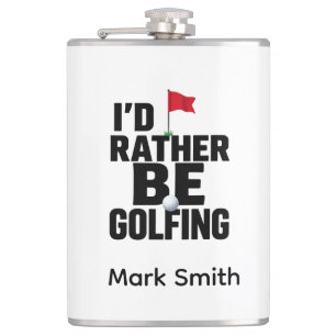 Funny Golf Obsession Quote for Golf Addicts Hip Flask