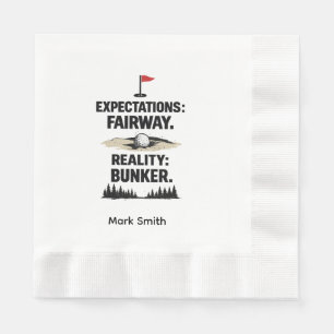 Funny Golf Obsession Quote for Golf Addicts Napkin