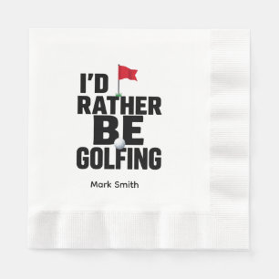 Funny Golf Obsession Quote for Golf Addicts Napkin