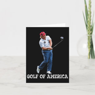 Funny Golf Of America Donald Trump 1  Card
