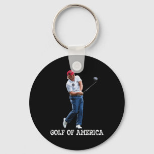 Funny Golf Of America Donald Trump 1 Key Ring