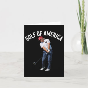 Funny Golf Of America Donald Trump 2 Card