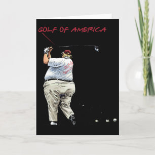 Funny Golf Of America Donald Trump Mexico Golfing Card