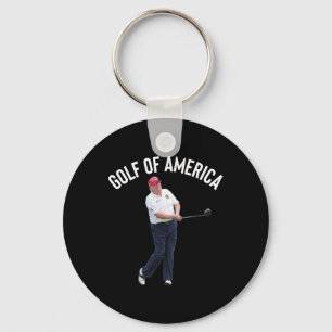 Funny Golf Of America Donald Trump Pun  Key Ring