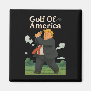 Funny Golf Of America Donald Trump Pun  Magnet