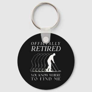 Funny Golf Officially Retired Golfer Golfing Retir Key Ring