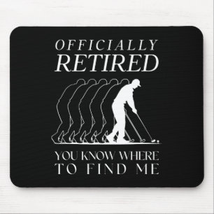 Funny Golf Officially Retired Golfer Golfing Retir Mouse Mat