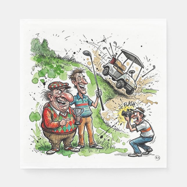 Funny Golf Paper Luncheon Napkins (Front)