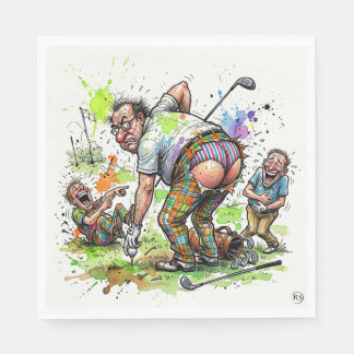 Funny Golf Paper Luncheon Napkins