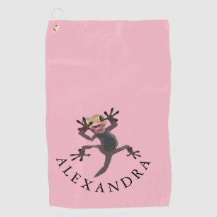 Funny Golf Pink Personal Gift Towel
