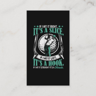 Funny Golf Player Lucky Golf Swing Skill Joke Business Card