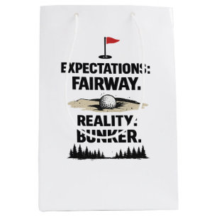 Funny Golf Quote for Golf Addicts  Medium Gift Bag