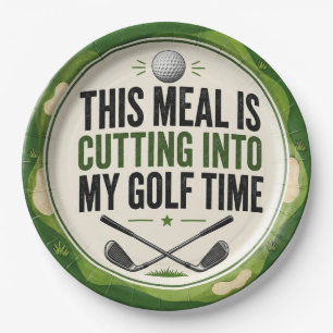 Funny Golf Quote for Golf Addicts Paper Plate