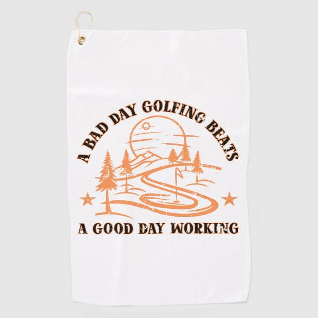 Funny Golf Quote | Golfing Lover Towel (Front)