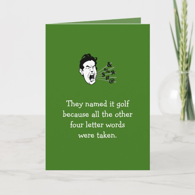 Funny Golf Quote Holiday Card (Front)