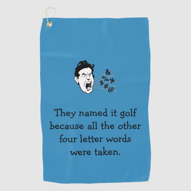 Funny Golf Quote Towel (Front)