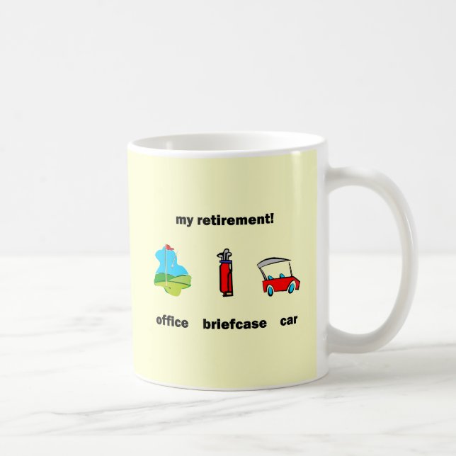 Funny golf retirement coffee mug (Right)