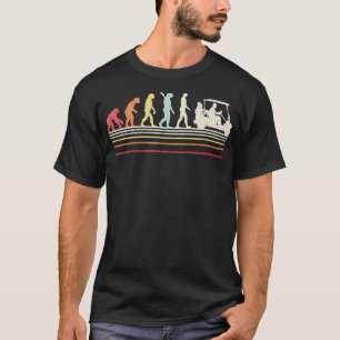 Funny Golf  Retro Style Evolution Of Man  T-Shirt