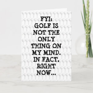 Funny Golf Romantic Valentine's Day Card