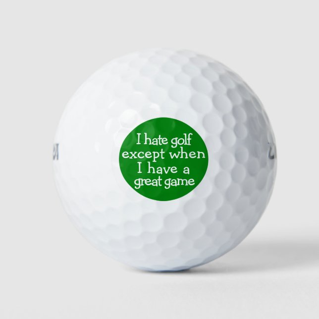 Funny Golf Saying Balls (Front)